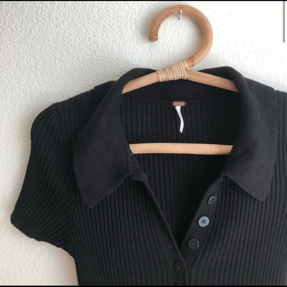 Free people black ribbed bodysuit